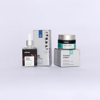 Broad-spectrum CBD oil and CBD cream with active botanicals, next to packaging