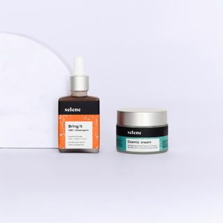 CBD and adaptogen tincture and organic CBD and botanical cream