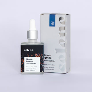 Bottle of unflavored broad-spectrum CBD tincture with packaging