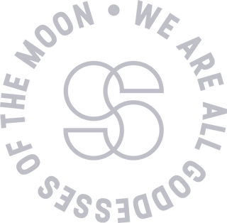 We are all goddesses of the moon logo circle
